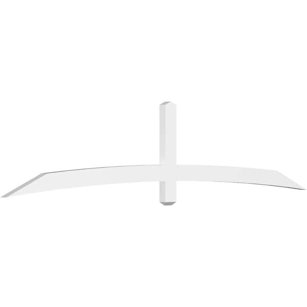 Ekena Millwork Bellingham Architectural Grade PVC Gable Bracket, 108"W x 22 1/2"H x 2"D x 4"F, 5/12 Pitch GBP108X23X0204BEL00 - main